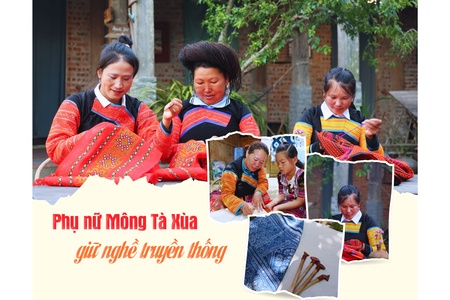 Phụ nữ Mông Tà Xùa giữ nghề truyền thống