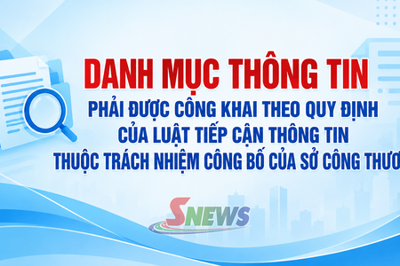Danh mục thông tin phải được công khai theo quy định của Luật Tiếp cận thông tin thuộc trách nhiệm công bố của Sở Công Thương