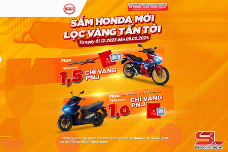 Hệ thống HEAD HÙNG MẠNH: KHUYẾN MÃI TẾT  “SẮM HONDA MỚI- LỘC VÀNG TẤN TỚI”
