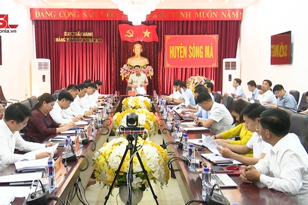 Đồng chí Phó Bí thư Thường trực Tỉnh ủy làm việc với Huyện ủy Sông Mã