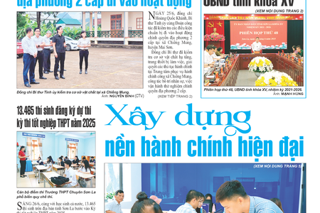 Báo Sơn La, thứ 5, ngày 26/6/2025