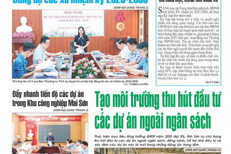Báo Sơn La, thứ 4, ngày 16/7/2025