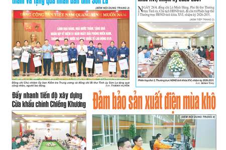 Báo Sơn La, thứ 4, ngày 29/4/2026