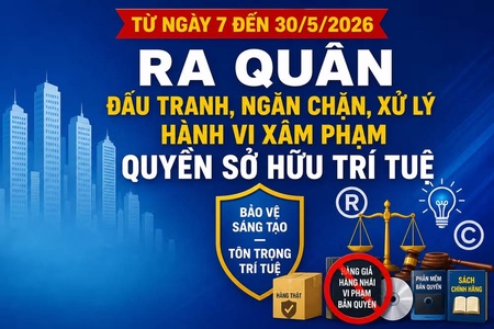 Ra quân quyết liệt chống xâm phạm quyền sở hữu trí tuệ từ ngày 7 đến 30/5