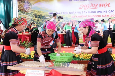 Ngày hội thi xoáy long nhãn và bán hàng online các sản phẩm nhãn trên địa bàn xã Chiềng Khoong năm 2026