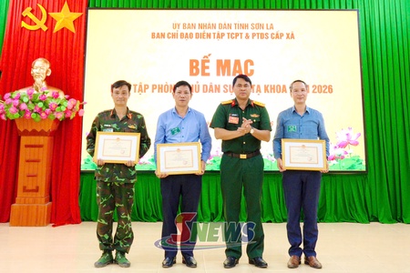 Diễn tập phòng thủ dân sự xã Tạ Khoa năm 2026