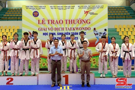 Sơn La cựt đảy 8 HCV, 6 HCB, 4 HCĐ nẳng Giải vô địch Taekwondo học sinh, sinh viên tễnh cá mưỡng