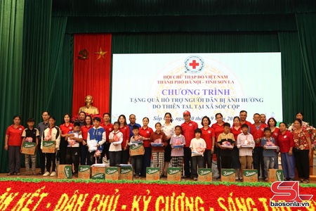 Disaster-affected households in Muong Lan, Sop Cop receive assistance
