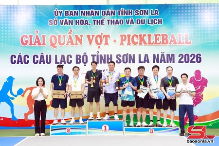 Đốp muộn Giải pickleball pưng câu lạc bộ tỉnh Sơn La pì 2026