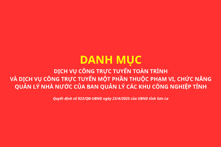 Quyết định số 923/QĐ-UBND của UBND tỉnh Sơn La