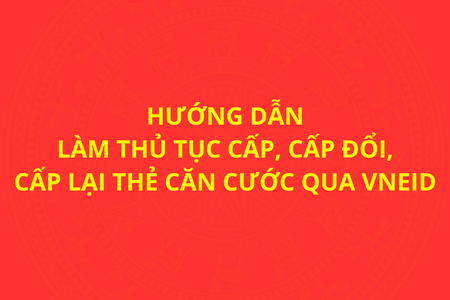 Hướng dẫn làm thủ tục cấp, cấp đổi, cấp lại thẻ căn cước qua VNeID