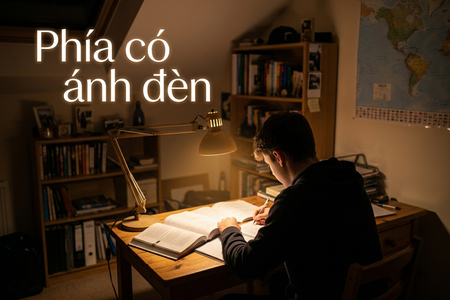 Phía có ánh đèn
