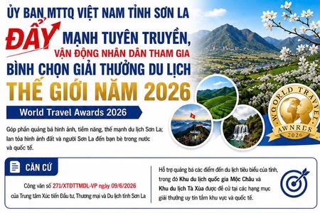 Tuyên truyền, vận động nhân dân tham gia bình chọn Giải thưởng Du lịch thế giới năm 2026
