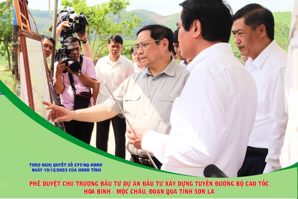 [Infographic] Phê duyệt chủ trương đầu tư dự án Đầu tư xây dựng tuyến đường bộ cao tốc Hòa Bình - Mộc Châu, đoạn qua tỉnh Sơn La
