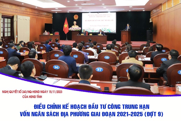 Điều chỉnh kế hoạch đầu tư công trung hạn vốn ngân sách địa phương giai đoạn 2021-2025 (đợt 9)