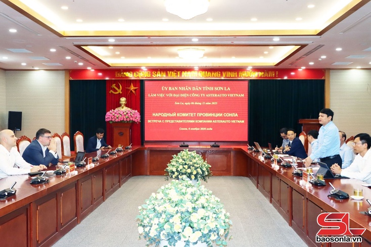 UBND tỉnh Sơn La làm việc với đại diện Công ty ASTERAUTO Việt Nam