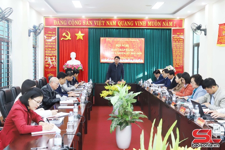 Hội nghị lần thứ nhất Ban Chấp hành Đảng bộ Các cơ quan Đảng tỉnh, nhiệm kỳ 2025 - 2030