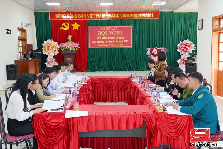 Tổ công tác số 14 của Ban Thường vụ Tỉnh ủy dự, chỉ đạo kiểm điểm đối với Ban Thường vụ Đảng ủy xã Muổi Nọi