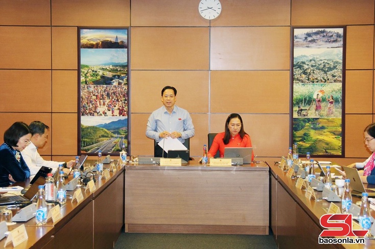 Đoàn đại biểu Quốc hội tỉnh Sơn La thảo luận tại Tổ