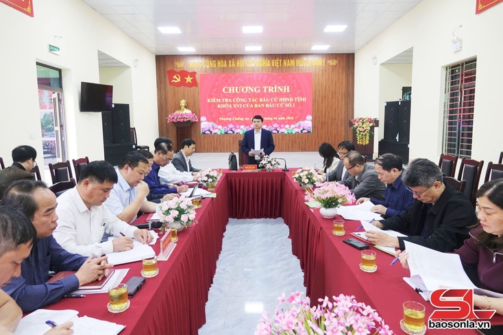 Kiểm tra công tác bầu cử đại biểu HĐND tỉnh tại phường Chiềng Sinh, Chiềng An