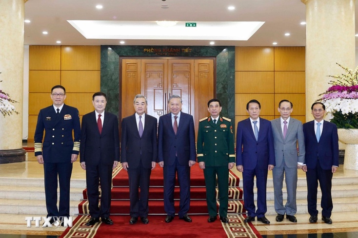 Tổng Bí thư Tô Lâm tiếp Bộ trưởng các Bộ Ngoại giao, Quốc phòng và Công an Trung Quốc