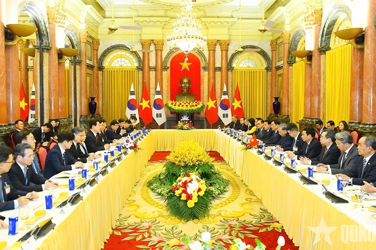 Tổng Bí thư, Chủ tịch nước Tô Lâm hội đàm với Tổng thống Hàn Quốc Lee Jae Myung