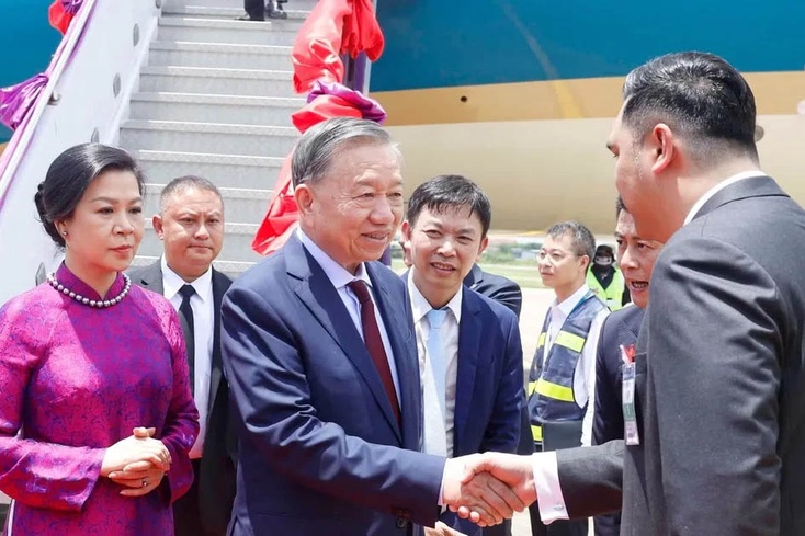 Tổng Bí thư, Chủ tịch nước Tô Lâm và Phu nhân bắt đầu thăm chính thức Vương quốc Thái Lan