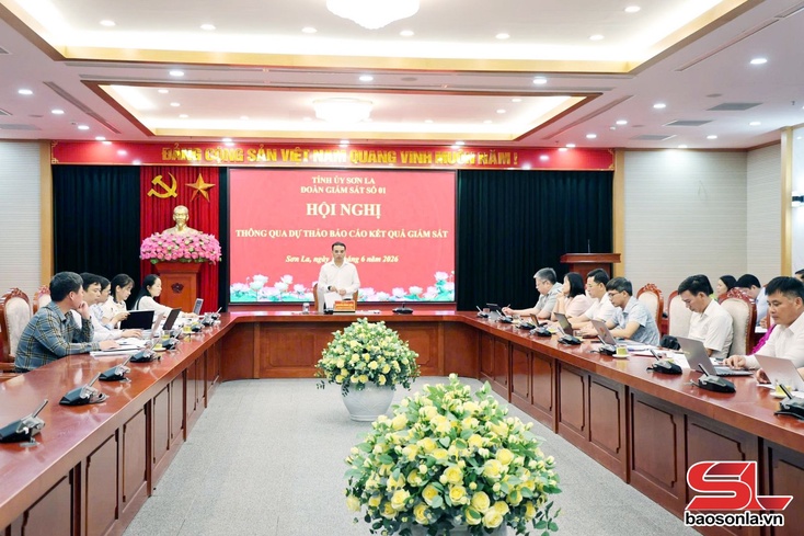 Thông qua dự thảo báo cáo kết quả giám sát đối với Ban Thường vụ Đảng ủy các phường Chiềng Cơi, Chiềng Sinh.