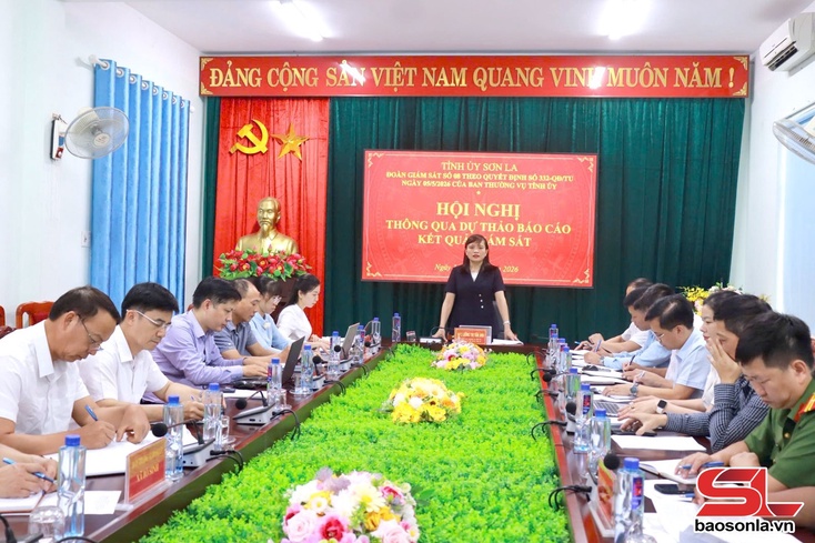 Đoàn Giám sát số 08 của Ban Thường vụ Tỉnh ủy làm việc với Đảng ủy các xã khu vực Sông Mã