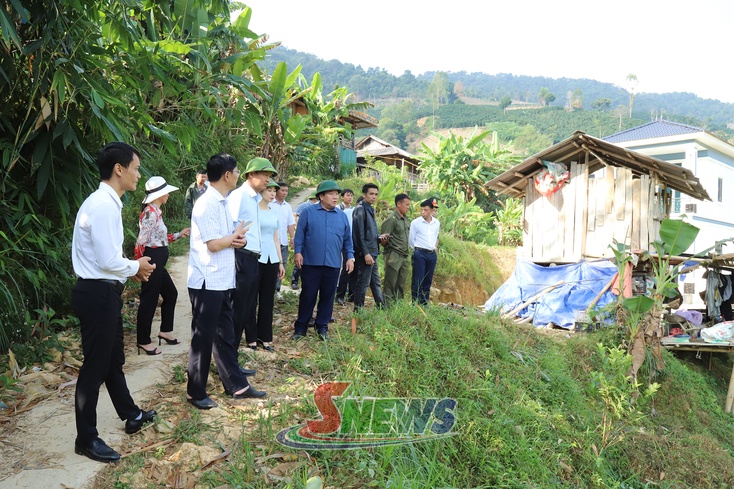 Kiểm tra tiến độ khắc phục hậu quả thiên tai và sắp xếp ổn định dân cư tại xã Muổi Nọi