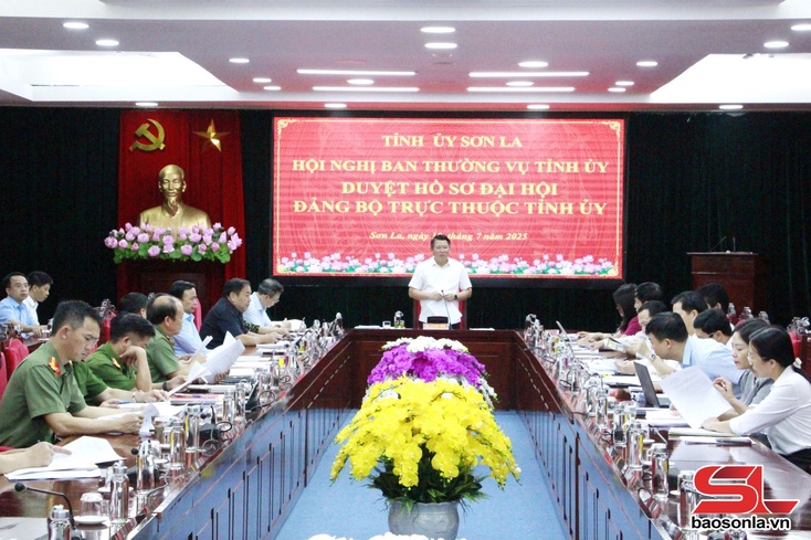 Hội nghị Ban Thường vụ Tỉnh ủy duyệt hồ sơ Đại hội Đảng bộ trực thuộc Tỉnh ủy