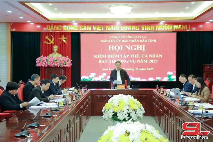 Hội nghị kiểm điểm đánh giá, xếp loại tập thể, cá nhân Ban Thường vụ Đảng ủy UBND tỉnh năm 2025