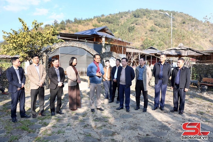 Đồng chí Bí thư Tỉnh ủy nắm tình hình phát triển du lịch và tiến độ thực hiện các dự án tại xã Ngọc Chiến