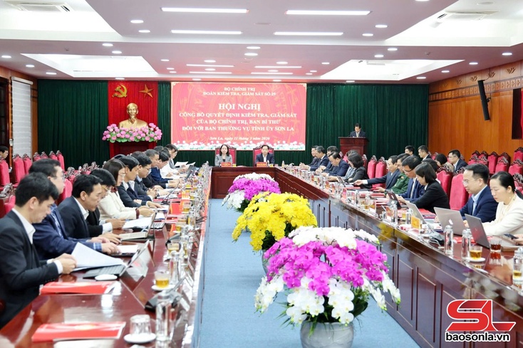 Công bố quyết định kiểm tra, giám sát của Bộ Chính trị, Ban Bí thư đối với Ban Thường vụ Tỉnh ủy Sơn La