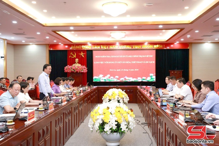 Đoàn kiểm tra, giám sát số 29 của Bộ Chính trị, Ban Bí thư làm việc với Đảng ủy Sở VH, TT&DL và Sở KH&CN