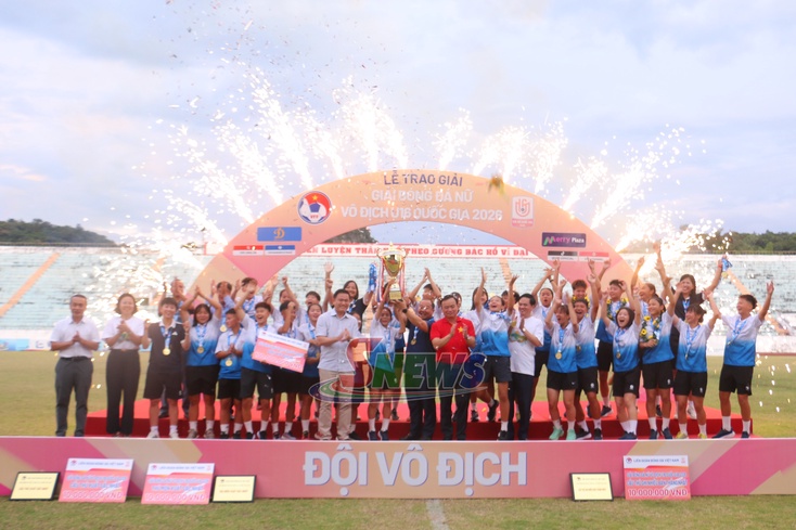 Bế mạc Giải Bóng đá nữ Vô địch U16 quốc gia năm 2026 Đội Phong phú Hà Nam giành chức Vô địch Đội Sơn La giành giải Ba