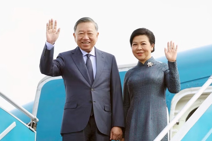 Tổng Bí thư, Chủ tịch nước Tô Lâm cùng Phu nhân lên đường thăm cấp Nhà nước tới Nga