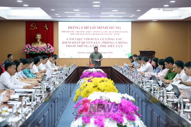 Đồng chí Phó Bí thư Thường trực Tỉnh ủy làm việc với các xã về công tác kiểm soát quyền lực và phòng, chống tham nhũng, lãng phí, tiêu cực